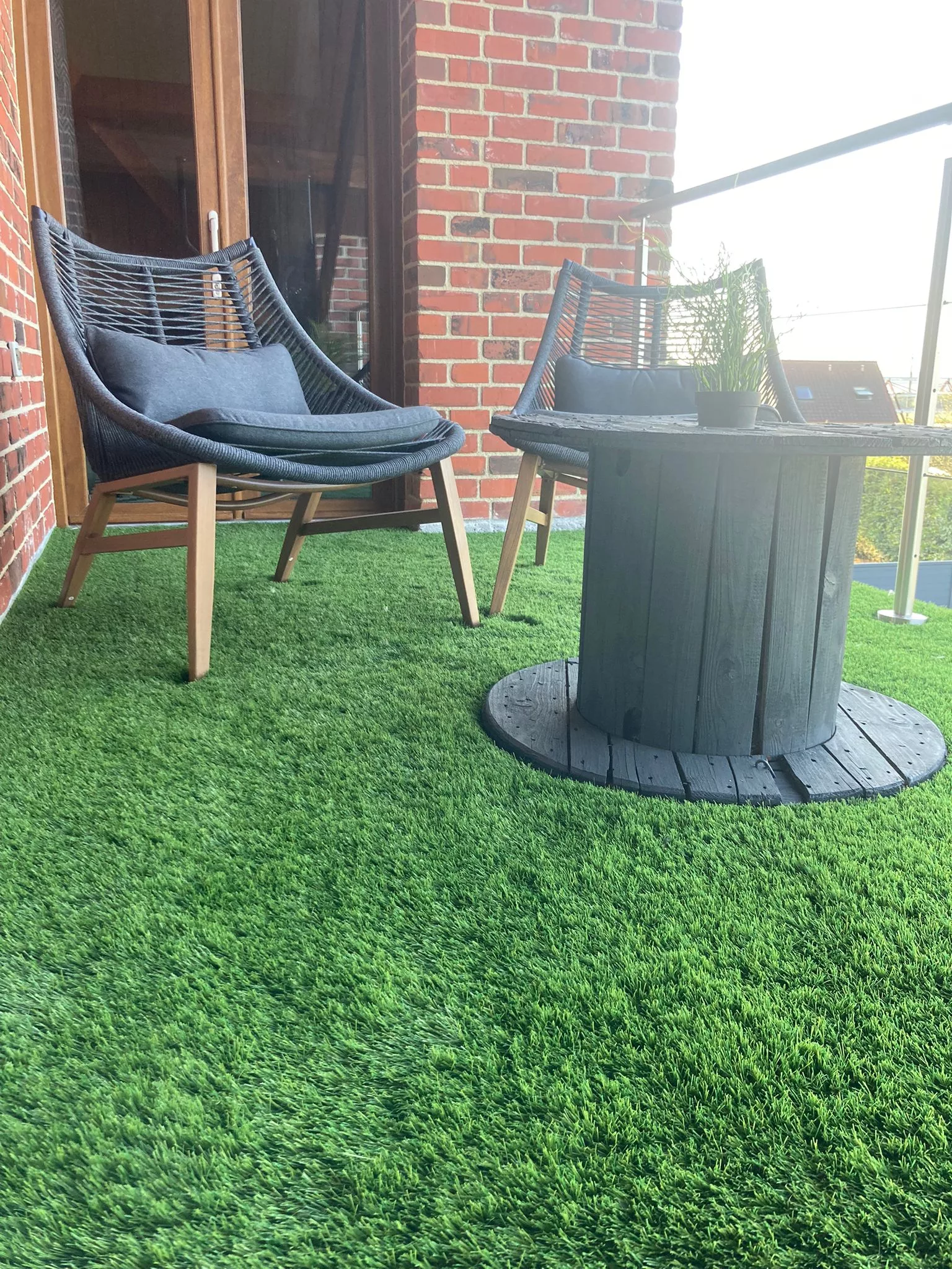 Balcon en gazon synthétique